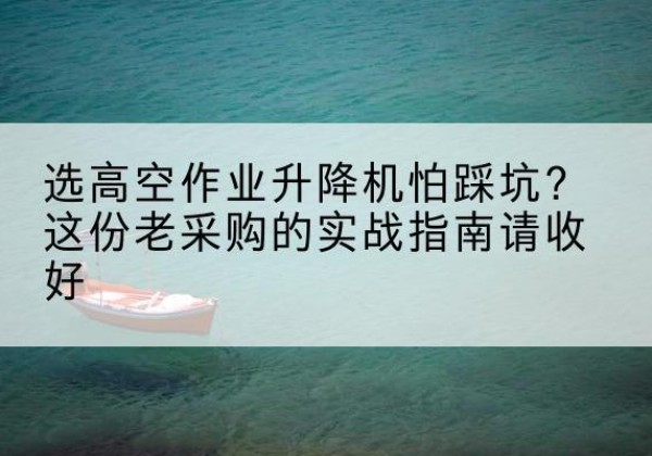 天宁高空作业升降机厂家推荐-选高空作业升降机怕踩坑？这份老采购的实战指南请收好